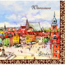 Serwetka decoupage seria CZWÓRKA Warszawa 33x33cm